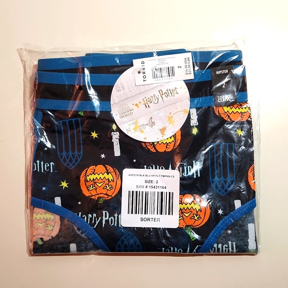 ❤️NWT VINTAGE TORRID PANTY HARRY POTTER PUMPKIN CANDLES HIPSTER - PLUS SIZE - Picture 4 of 12